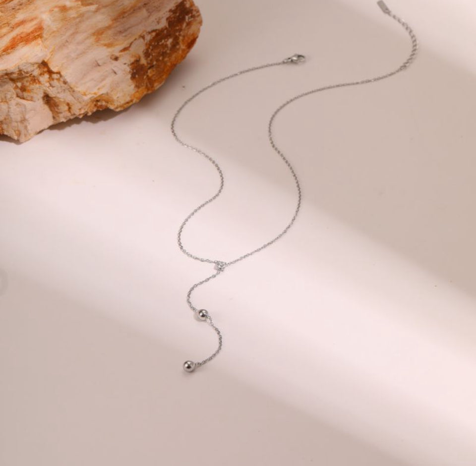 Minimalist Drop Pendant Necklace – Silver or Gold