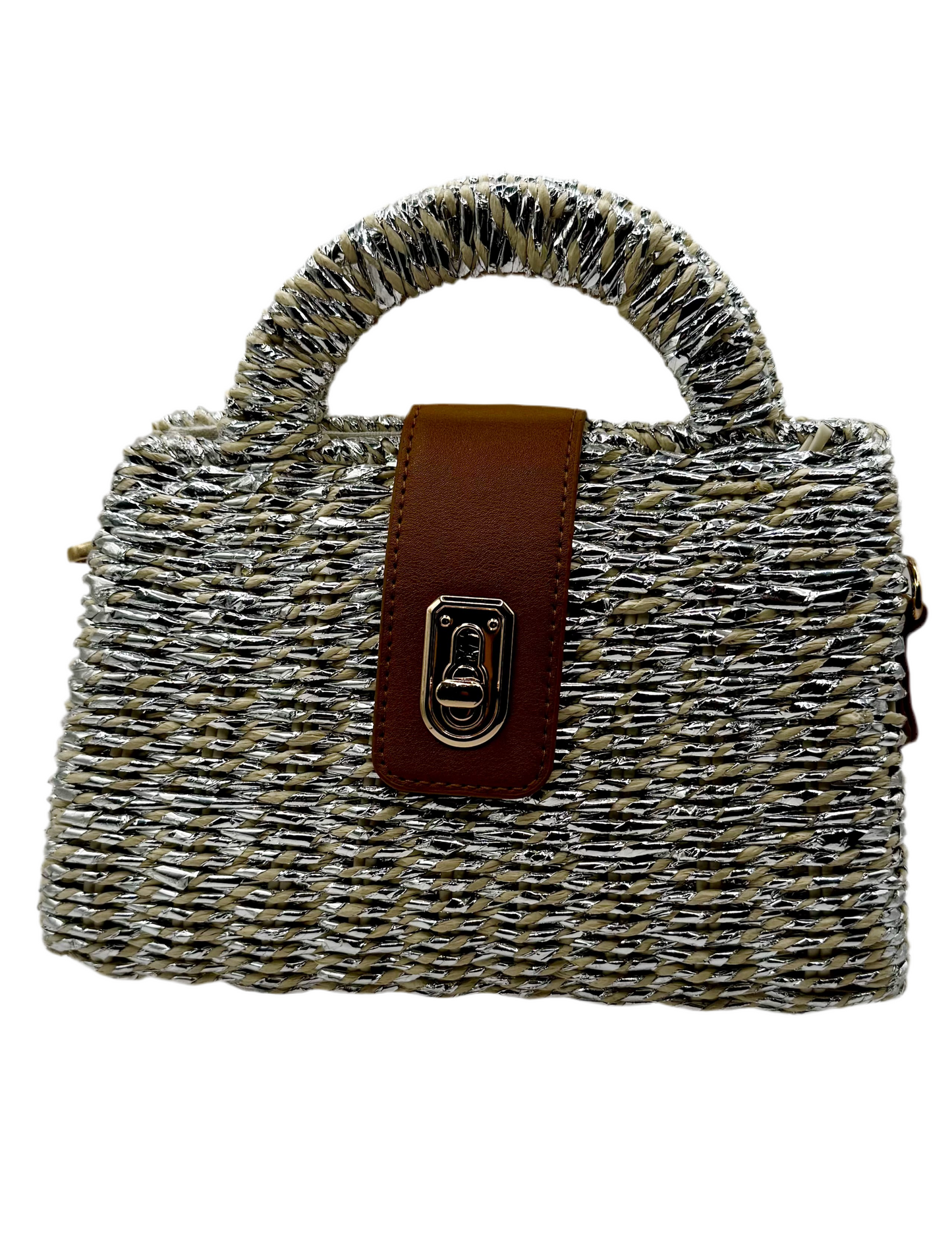 Luxe Weave Top-Handle Bag