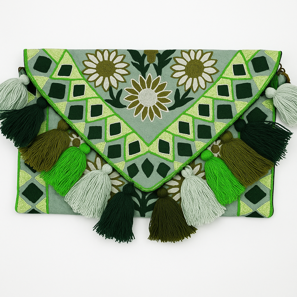 Meadow Bloom Kaftan & Clutch Set