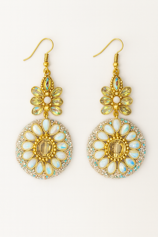 Celestial Glow Statement Earrings