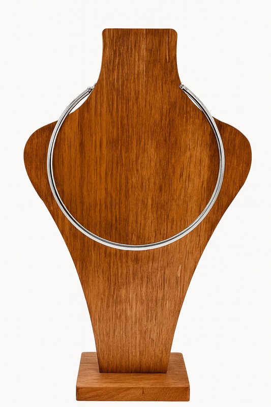 Sleek Radiance Silver Choker