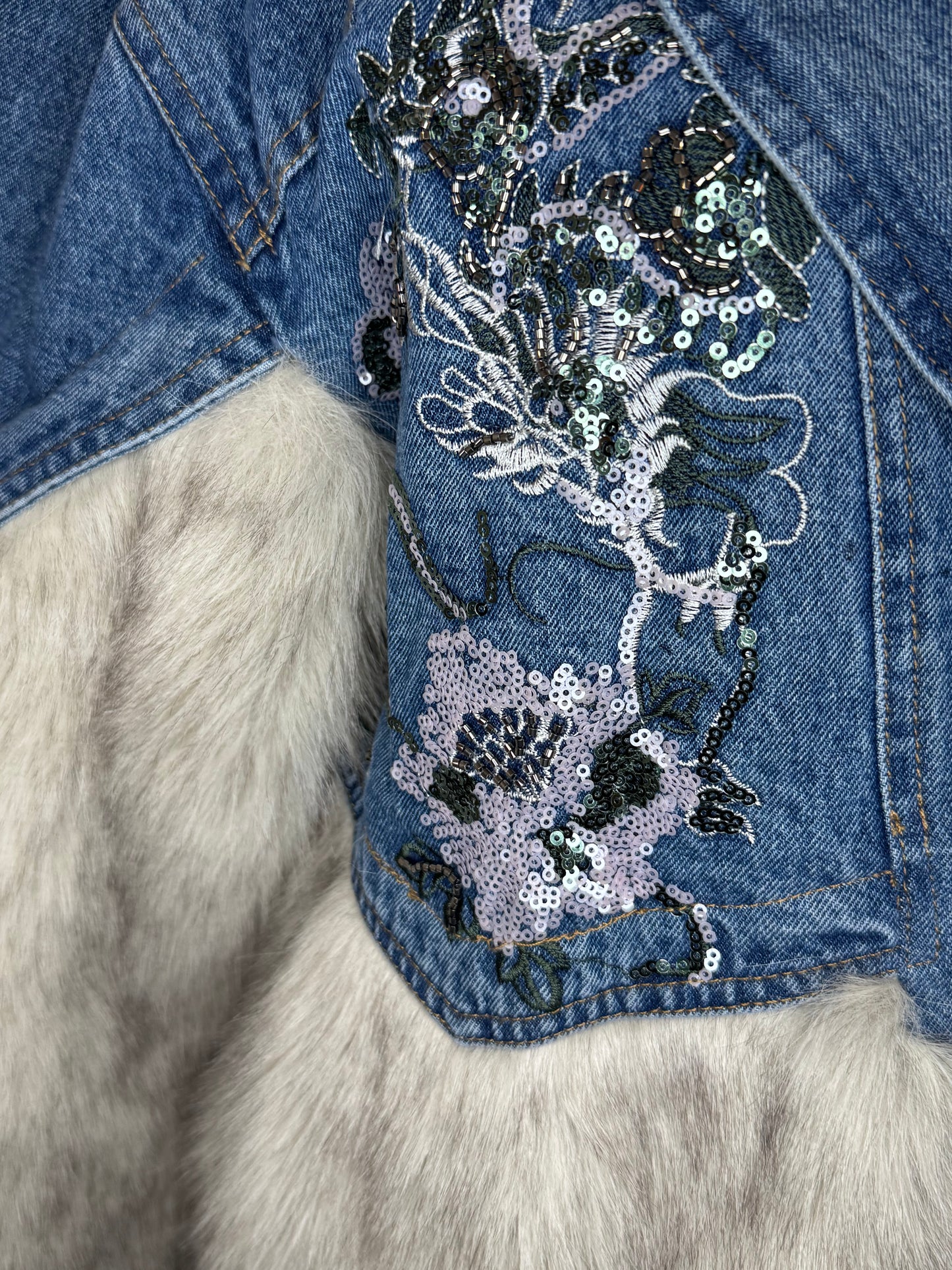 Aurora Frost Denim Coat