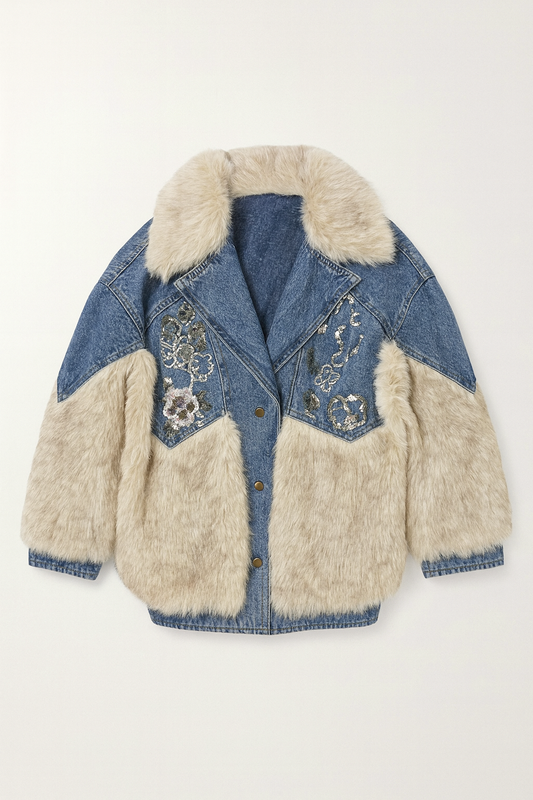 Aurora Frost Denim Coat