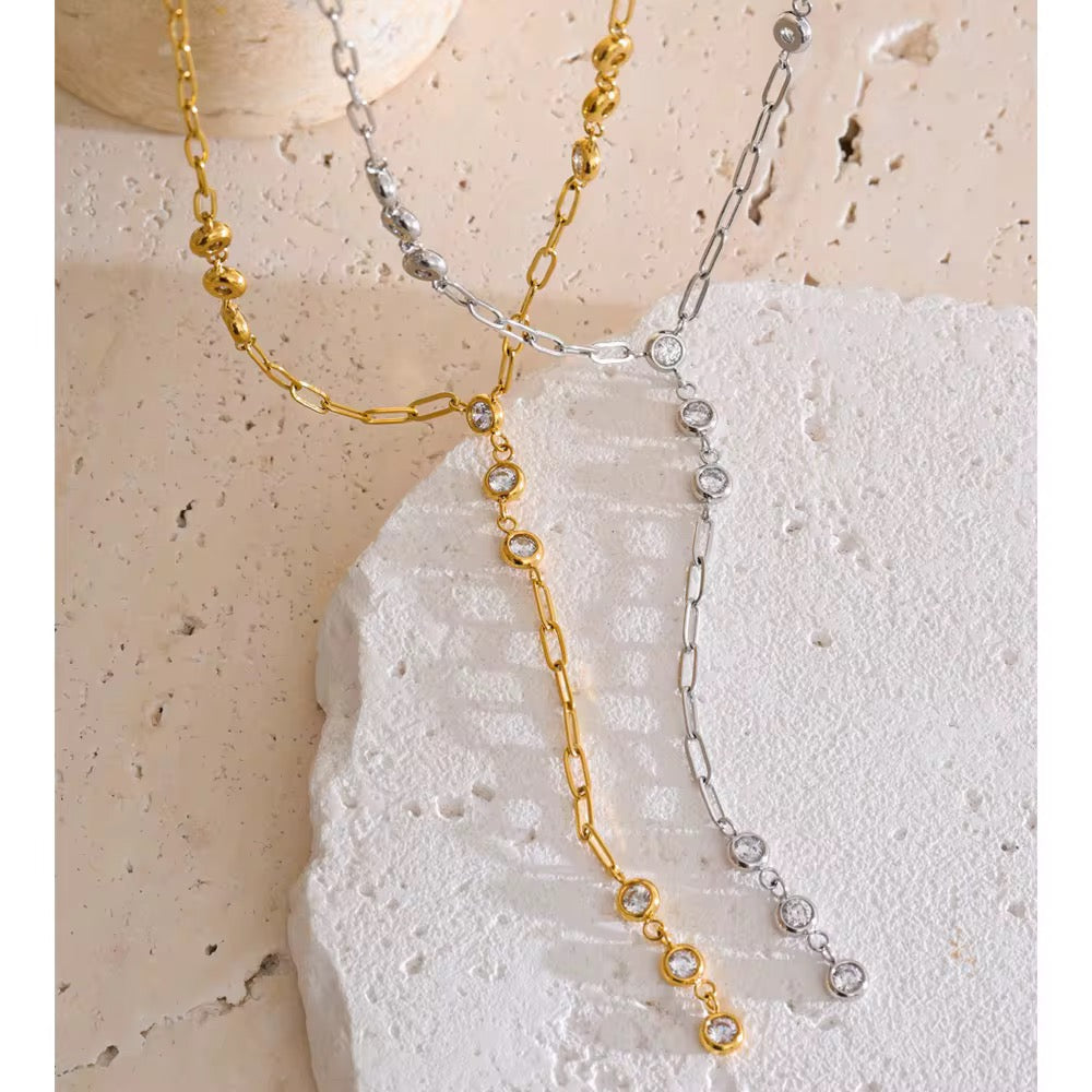 Luna Bezel Jewelry Set - Hand-polished Stainless Steel