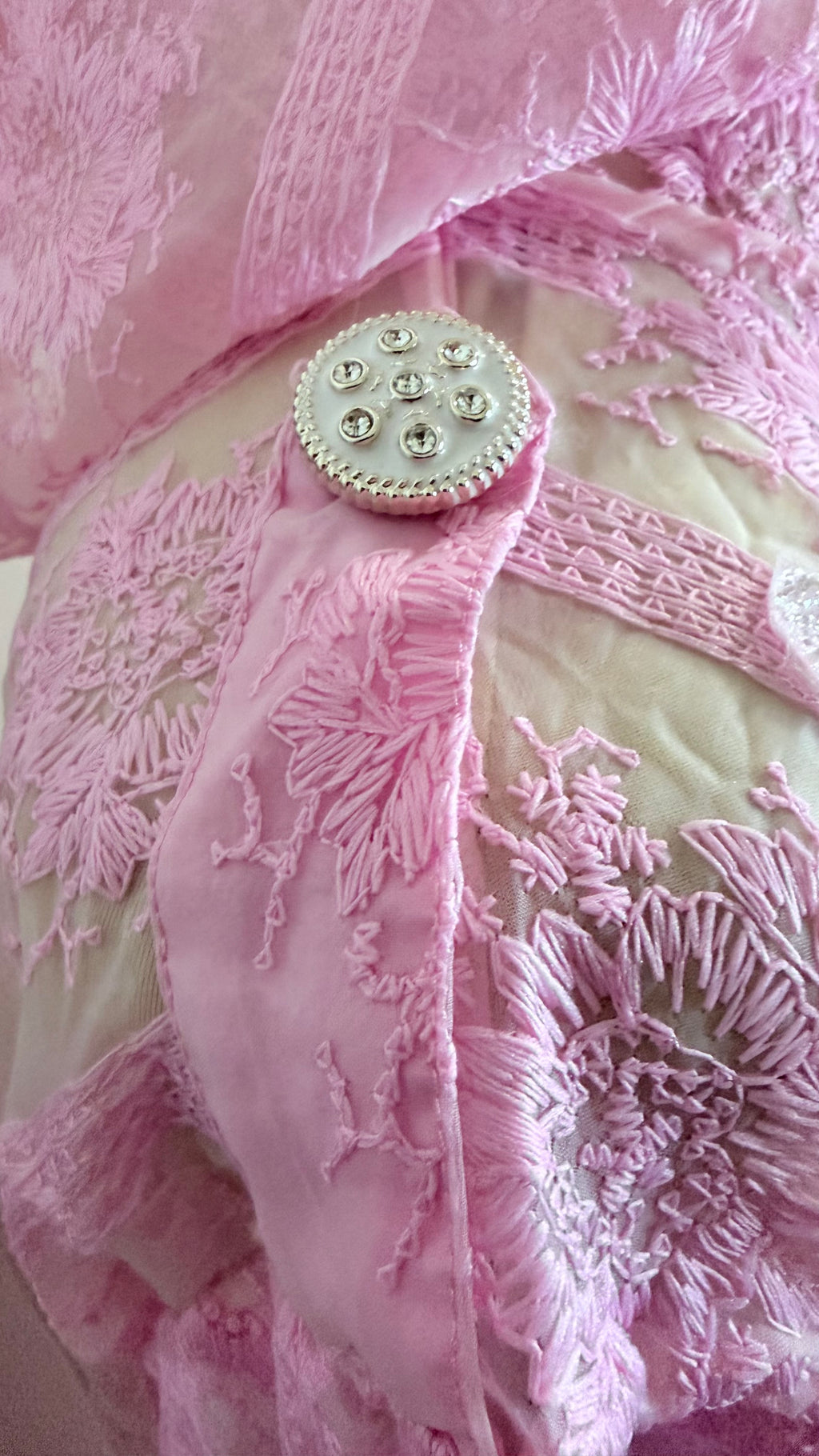 Blush Reverie Lace Duster Jacket