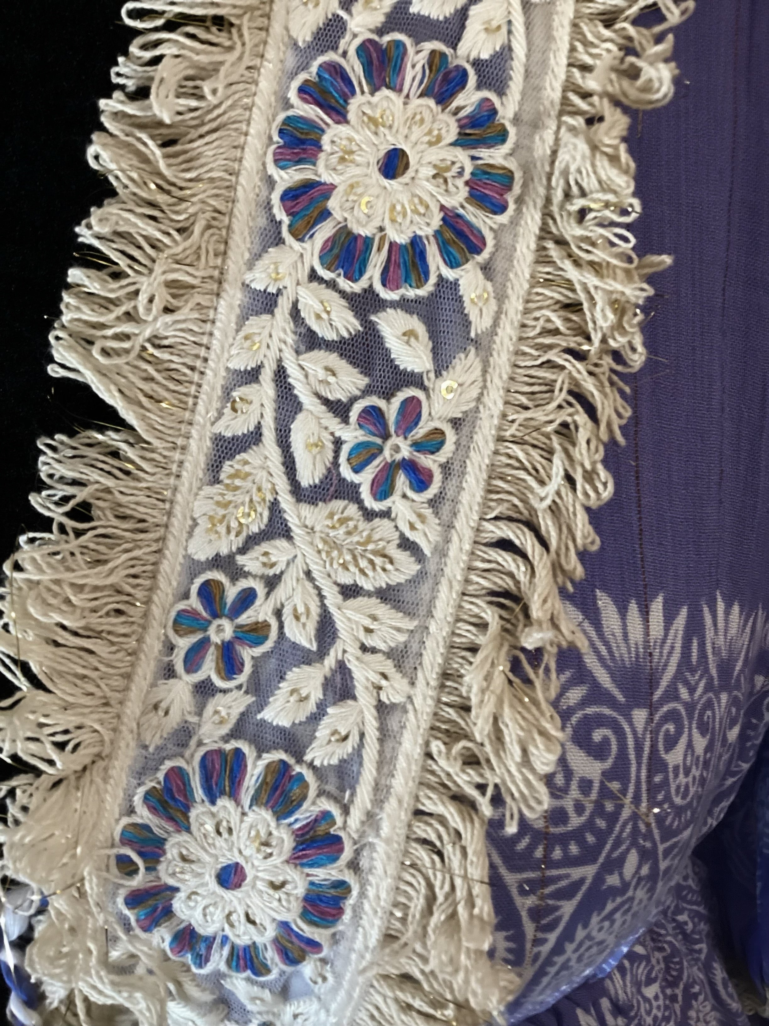 Lavender Lattice Kaftan Dress