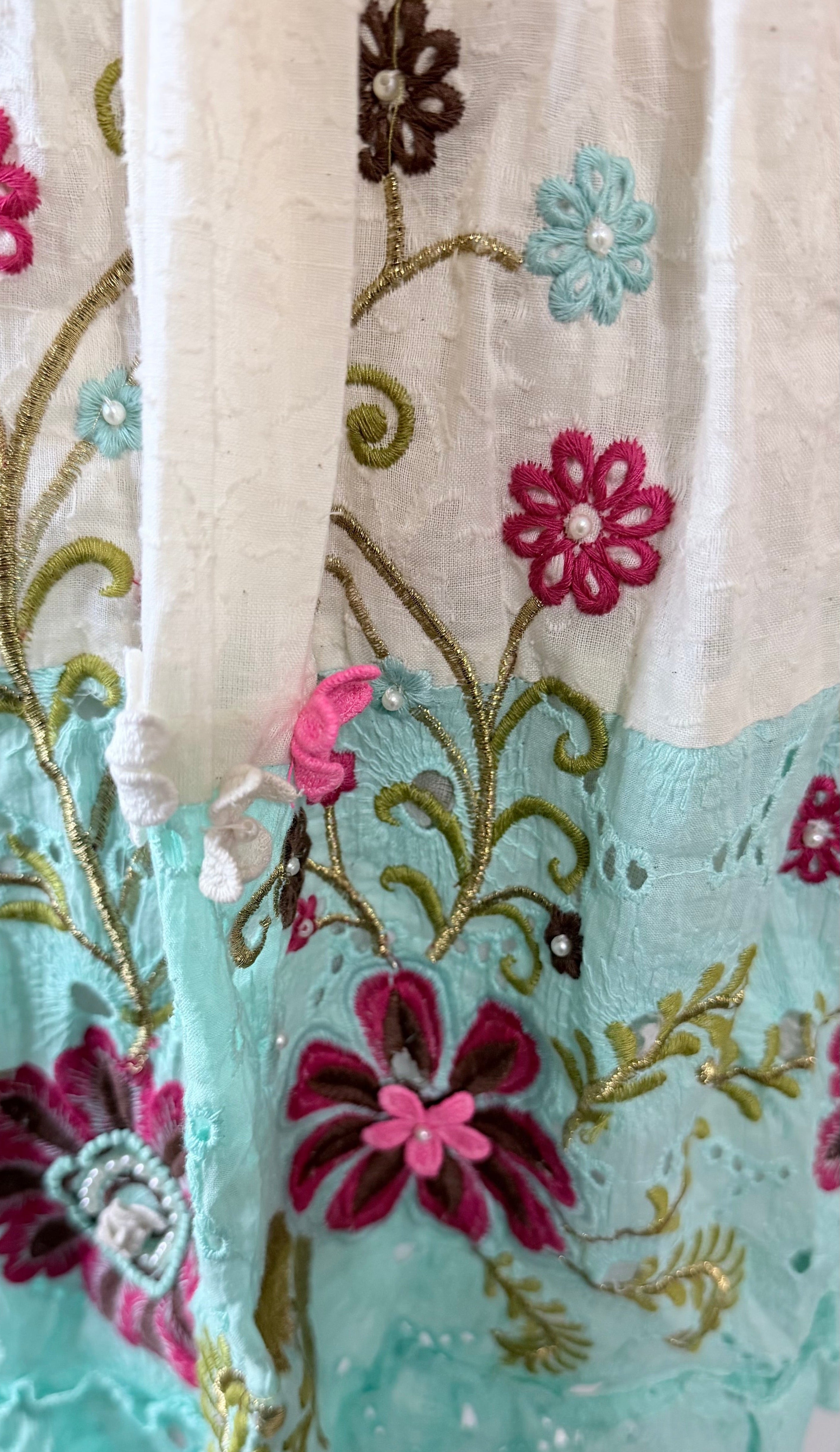 Mint Blossom Daydream Mini Dress