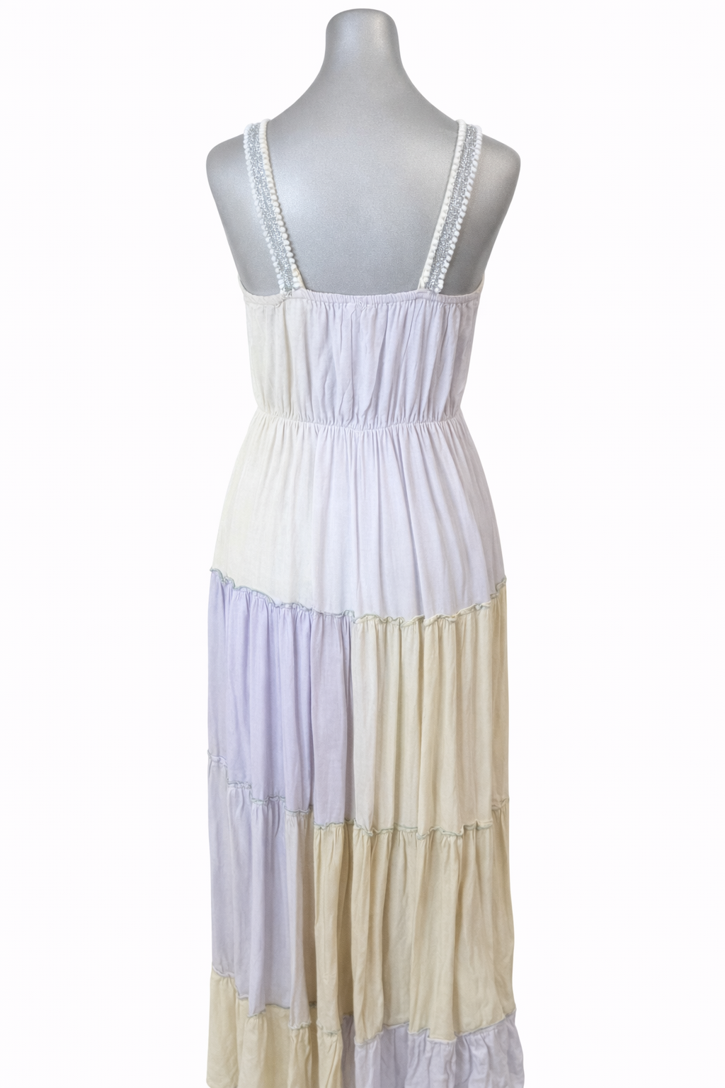 Celeste Meadow Embroidered High-Low Maxi Dress