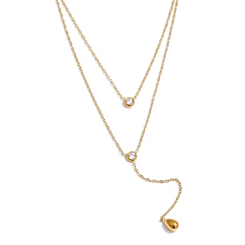 Luna Bezel Trio Jewelry Set - Stainless Steel