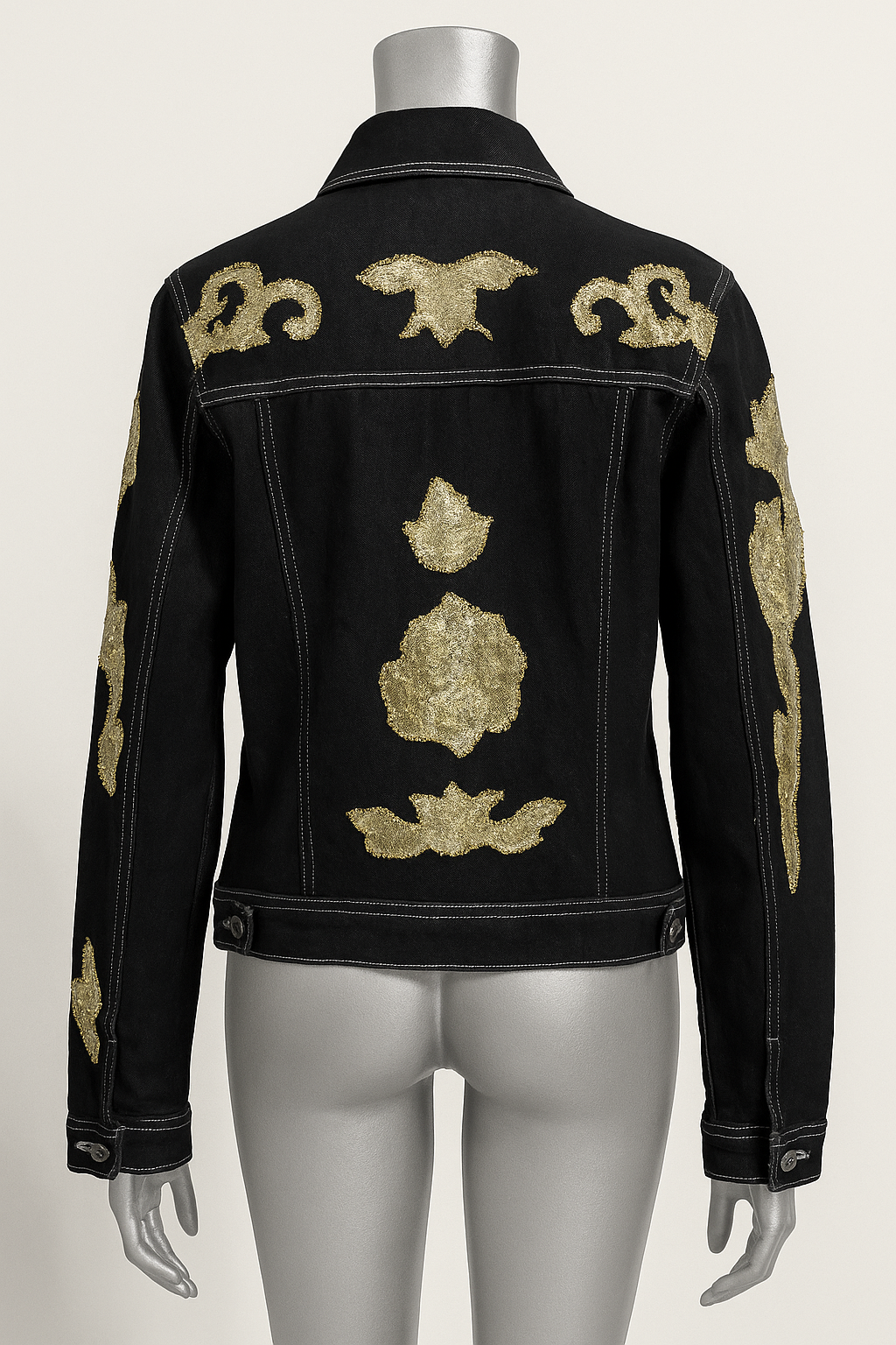 Golden Bloom Denim Jacket