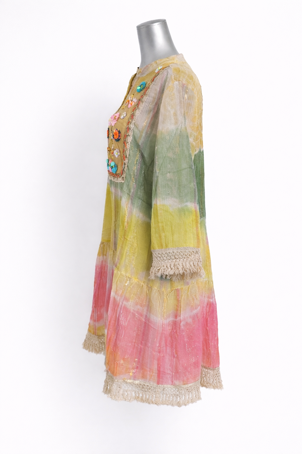 Luna Garden Embroidered Tunic Coverup Dress