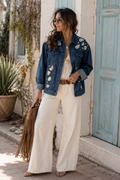 Midnight Mirage Beaded Denim Jacket