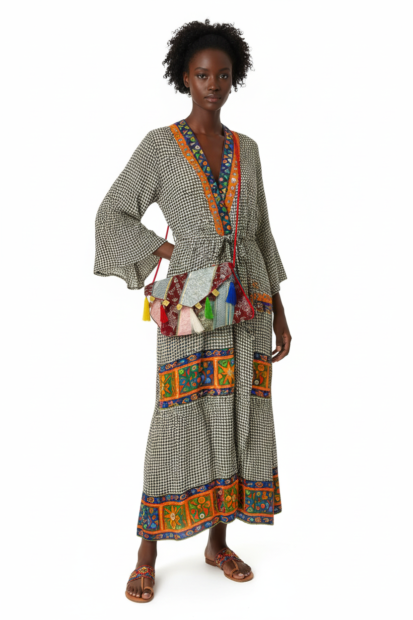 Mosaic Dreams Kaftan & Clutch Set
