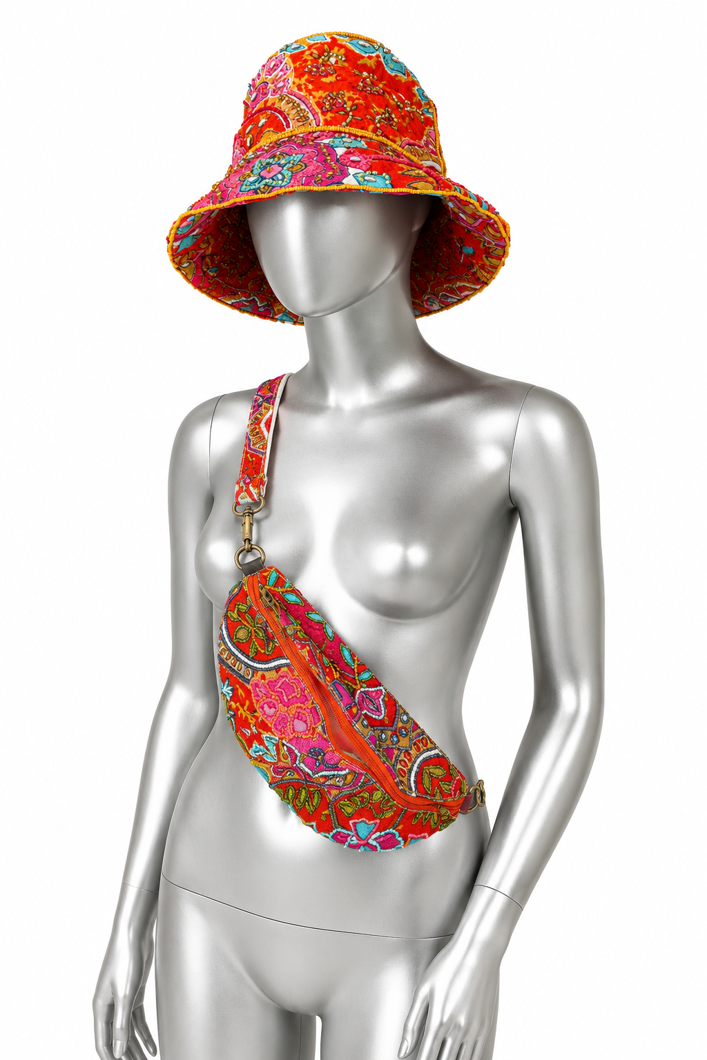 Bohemian Bloom Convertible Hat & Crossbody Set