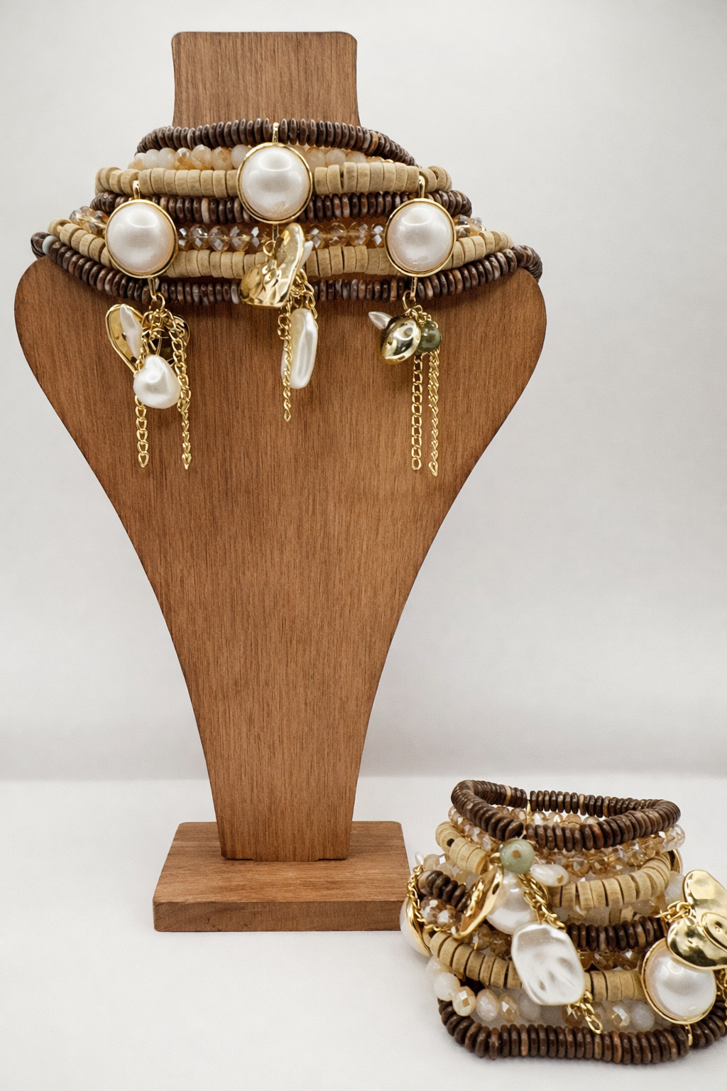 Marisol Heishi Choker & Wrap Bracelet Set