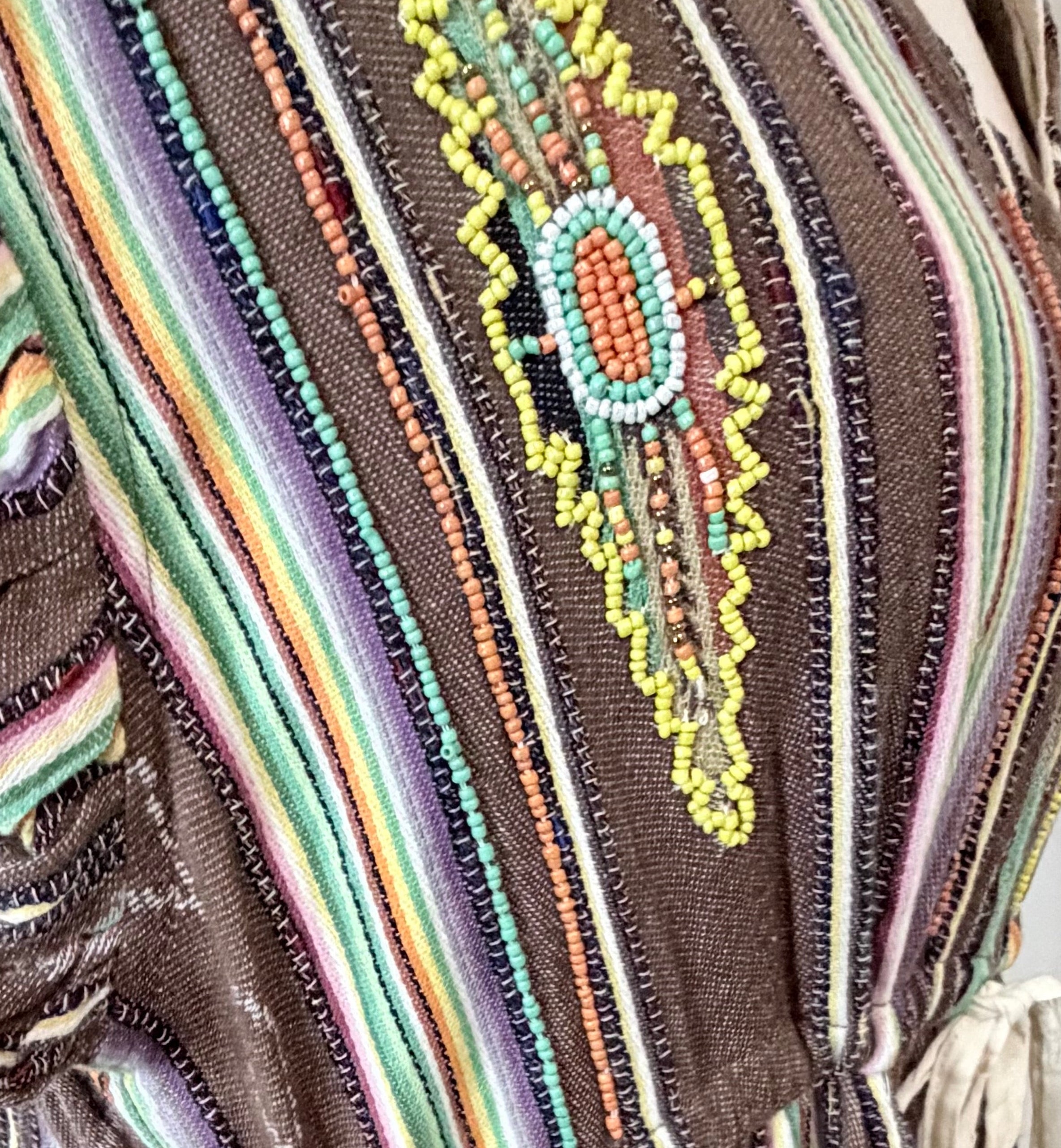 Desert Moon Hand-Beaded High-Low Maxi Dress