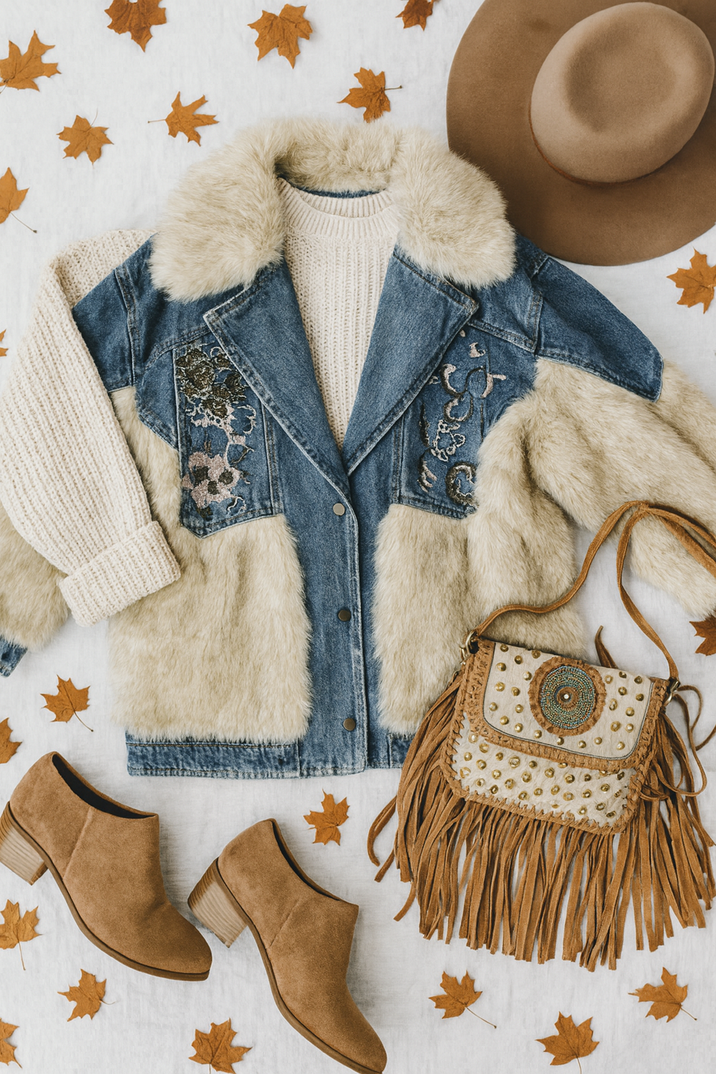Aurora Frost Denim Coat