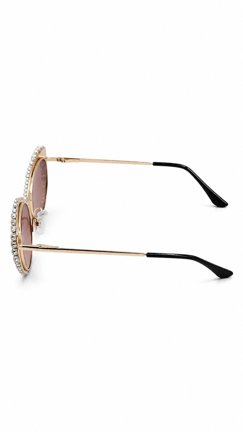 Champagne Radiance Crystal Cat-Eye Sunglasses