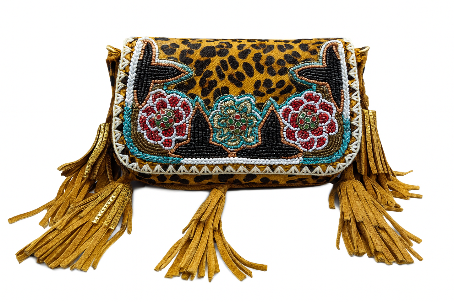 Safari Bloom Fringe Bag