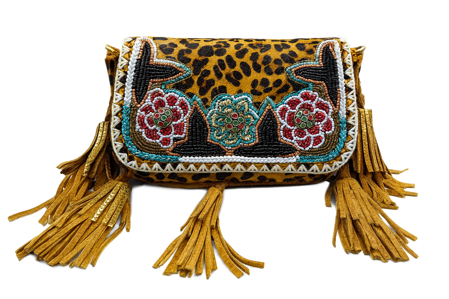 Safari Bloom Fringe Bag