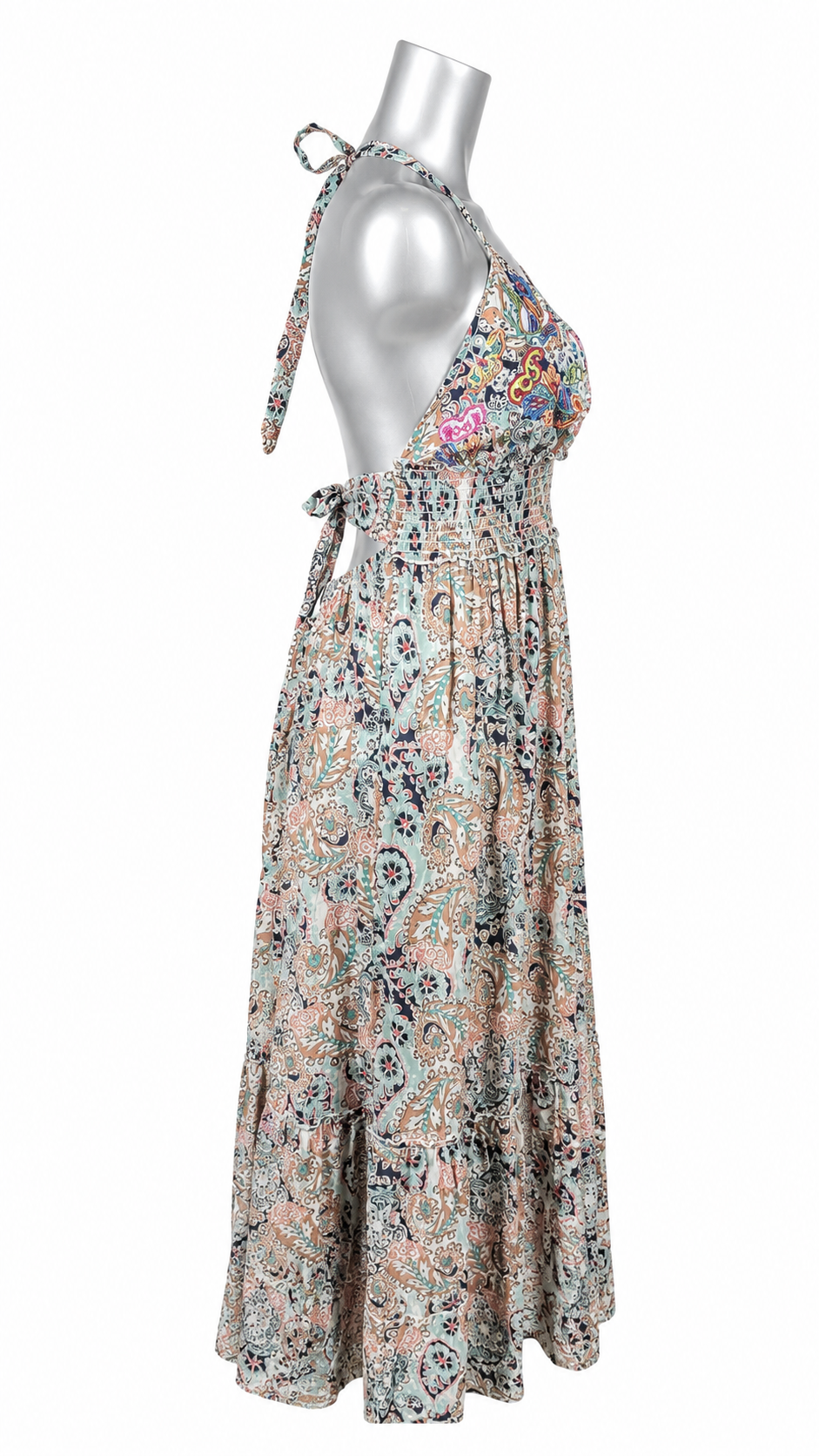 The Maribelle Beaded Halter Maxi Dress