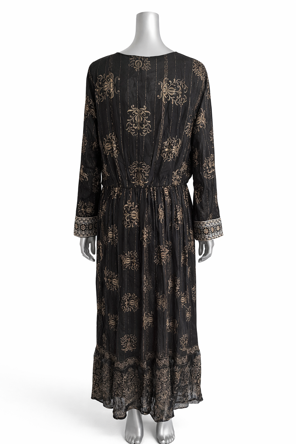 Midnight Muse Embroidered Cotton Maxi Dress & Jacket Set