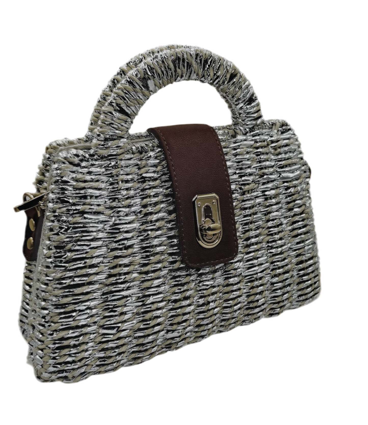 Luxe Weave Top-Handle Bag