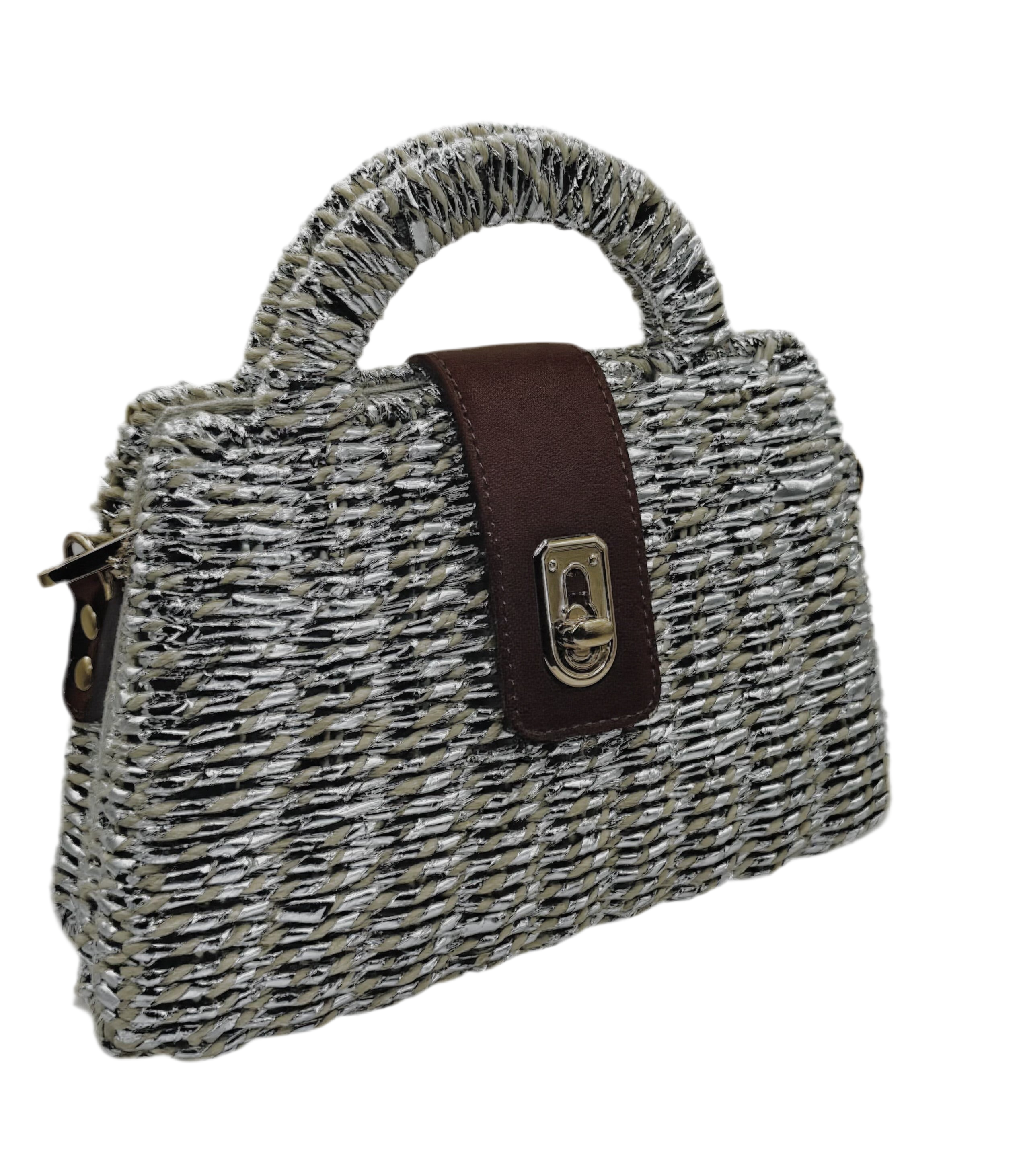 Luxe Weave Top-Handle Bag
