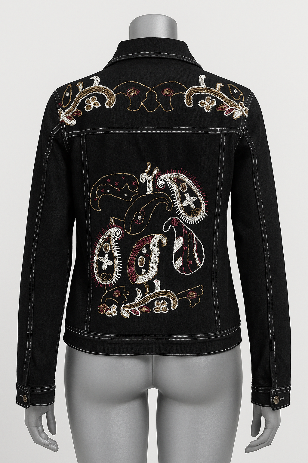 Ember Bloom Embroidered Denim Jacket