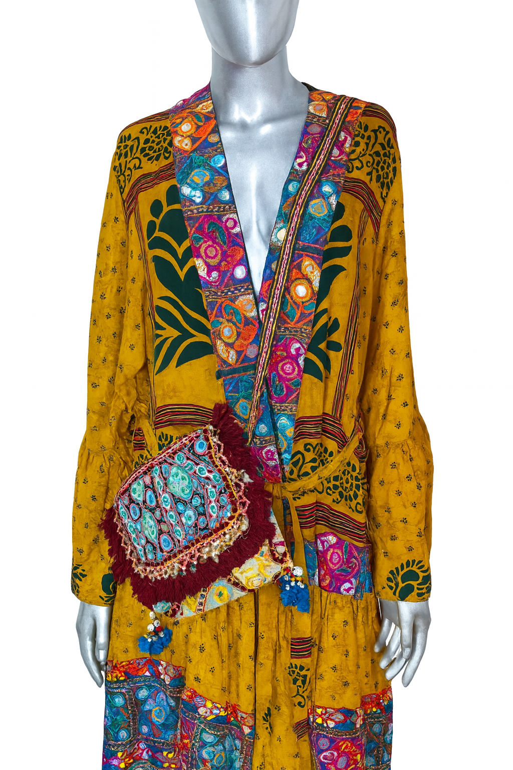 Amber Mosaic Kaftan & Clutch Set