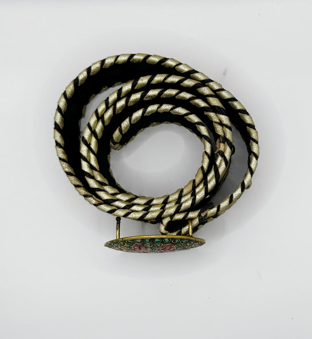 The Solstice Bloom Leather Belt