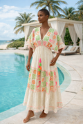 Neon Muse Lace Maxi Dress