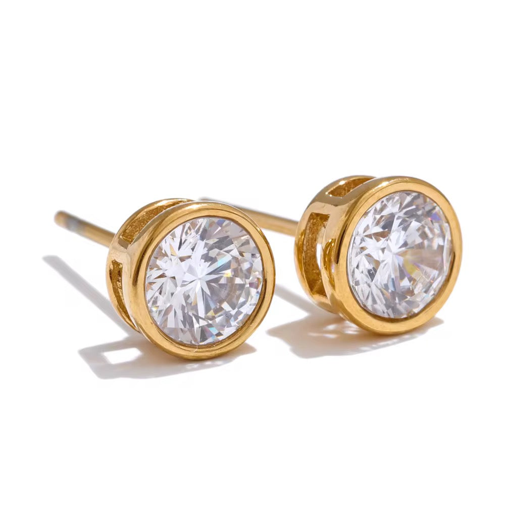 Luna Bezel Jewelry Set - Hand-polished Stainless Steel