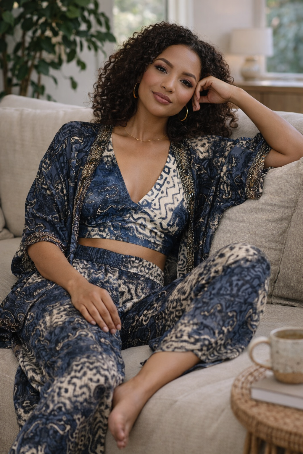 Midnight Dusk Silk Ensemble