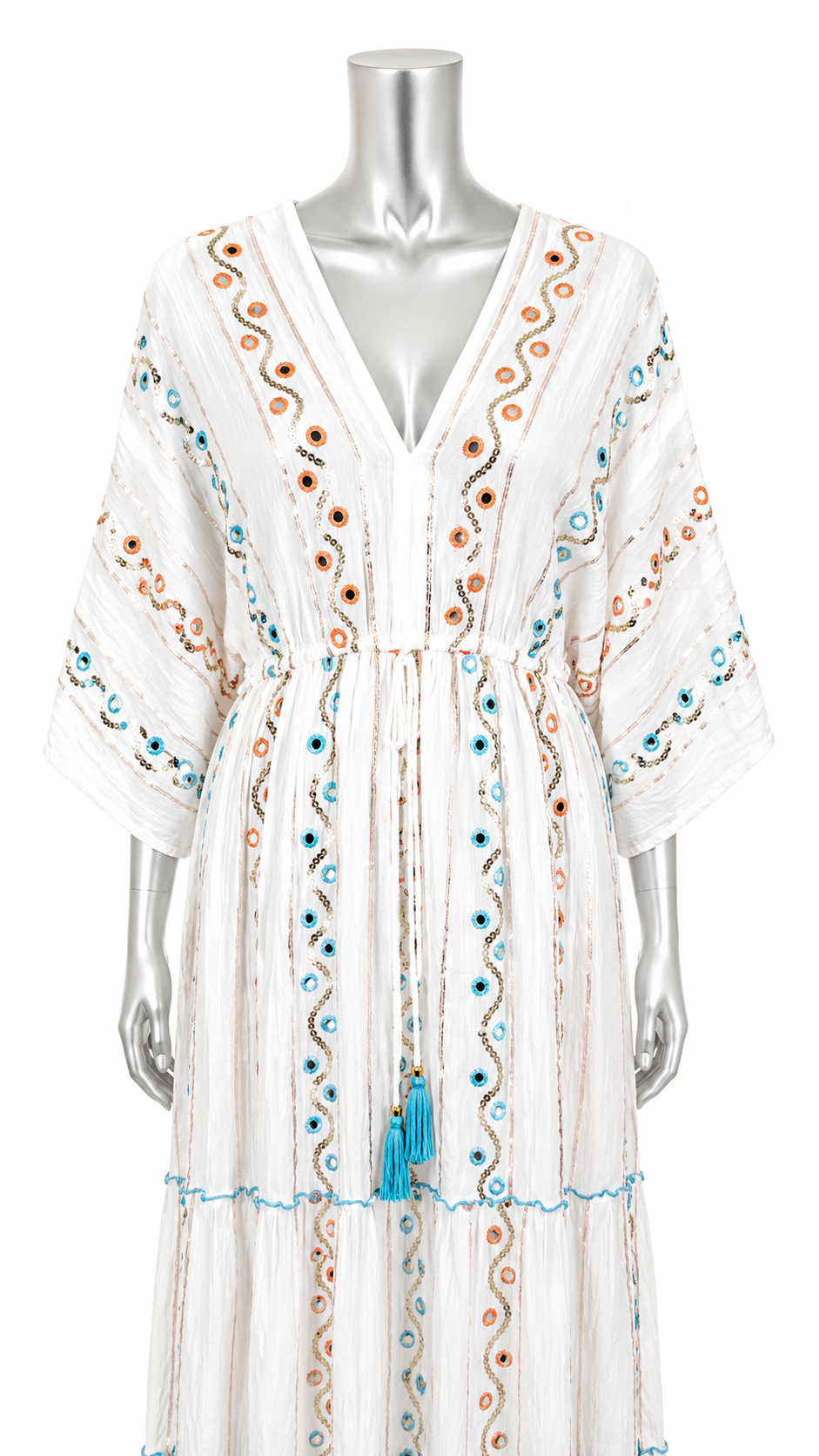 Coastal Daydream Embroidered Maxi Dress