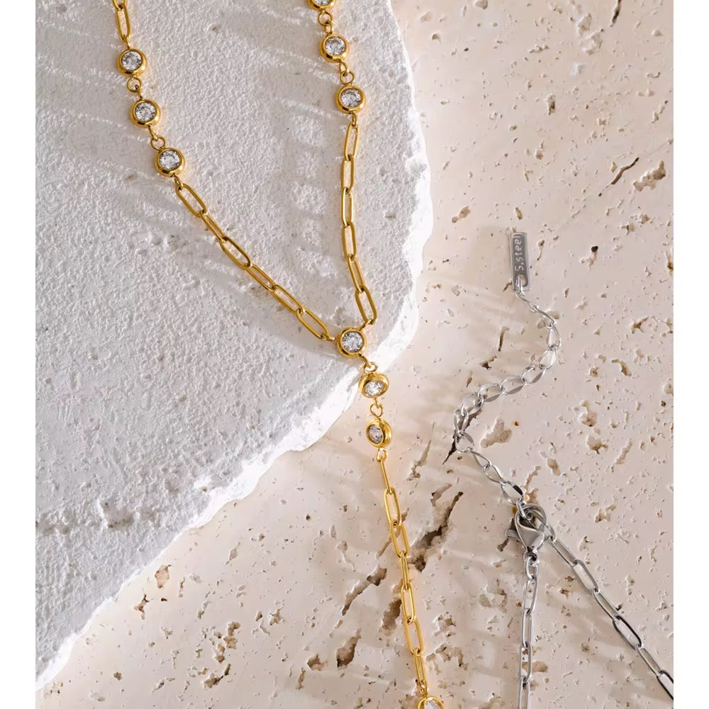 Luna Bezel Jewelry Set - Hand-polished Stainless Steel