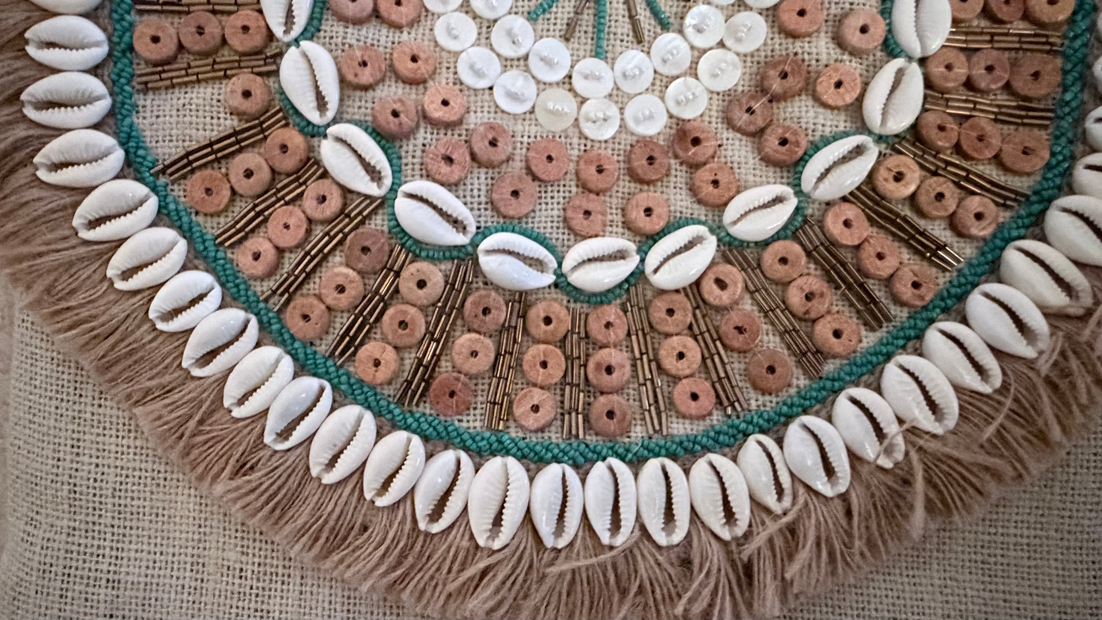 Seaside Muse Embellished Fringe Clutch