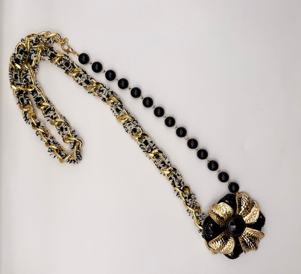 Midnight Bloom Statement Necklace