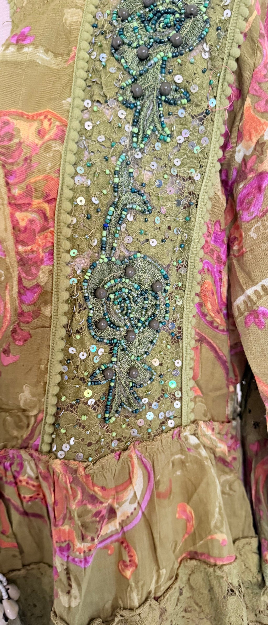 Verdant Muse Embroidered Boho Blouse