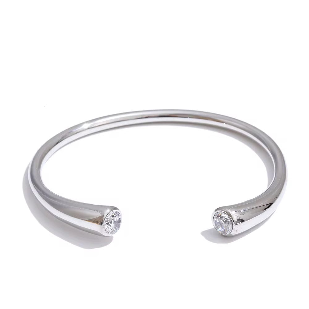 Luna Bezel Trio Jewelry Set - Stainless Steel