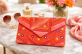 Coral Mirage Beaded Clutch