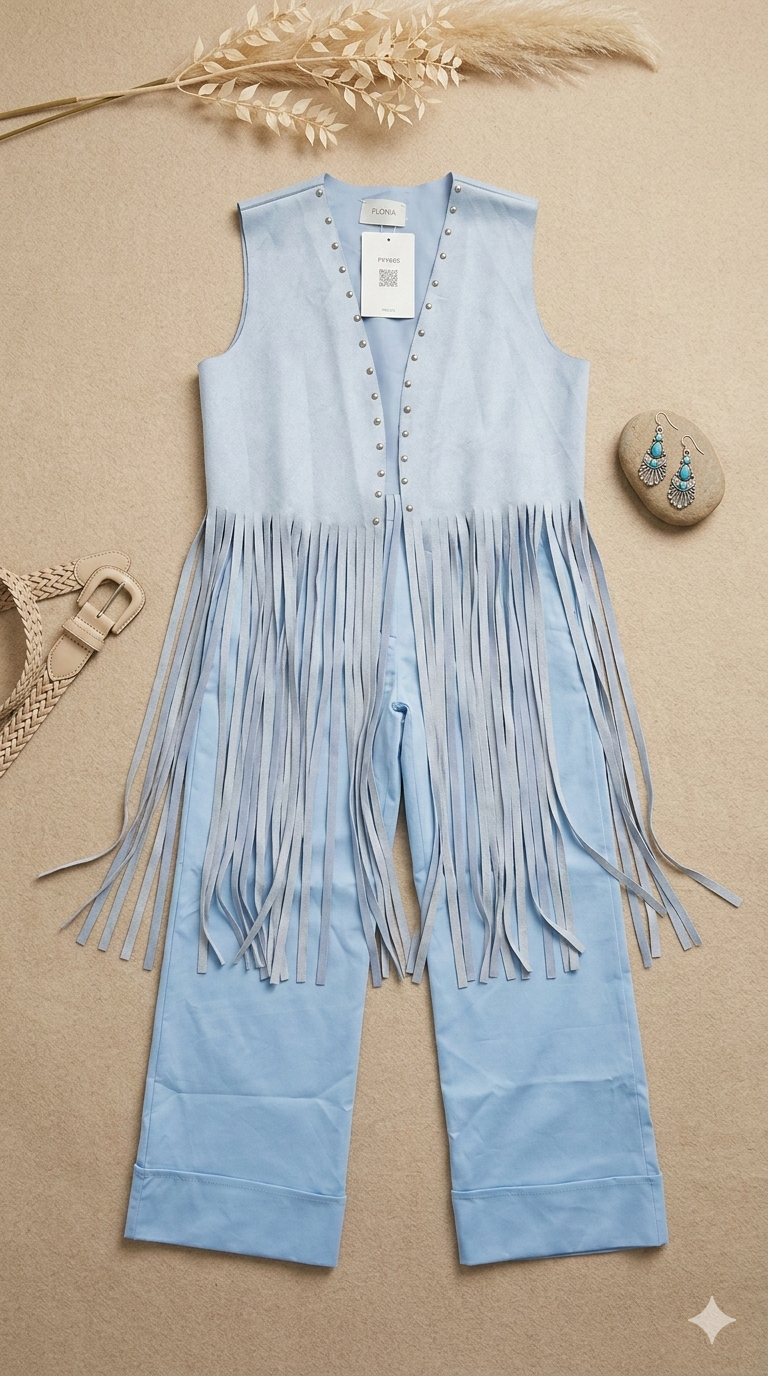 Mirage Fringe Vest & Pant Set