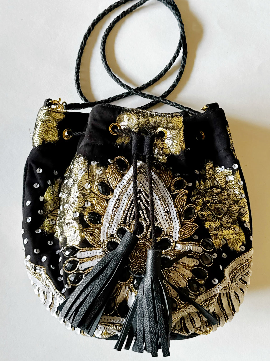 Saint Muse Embellished Bucket Bag