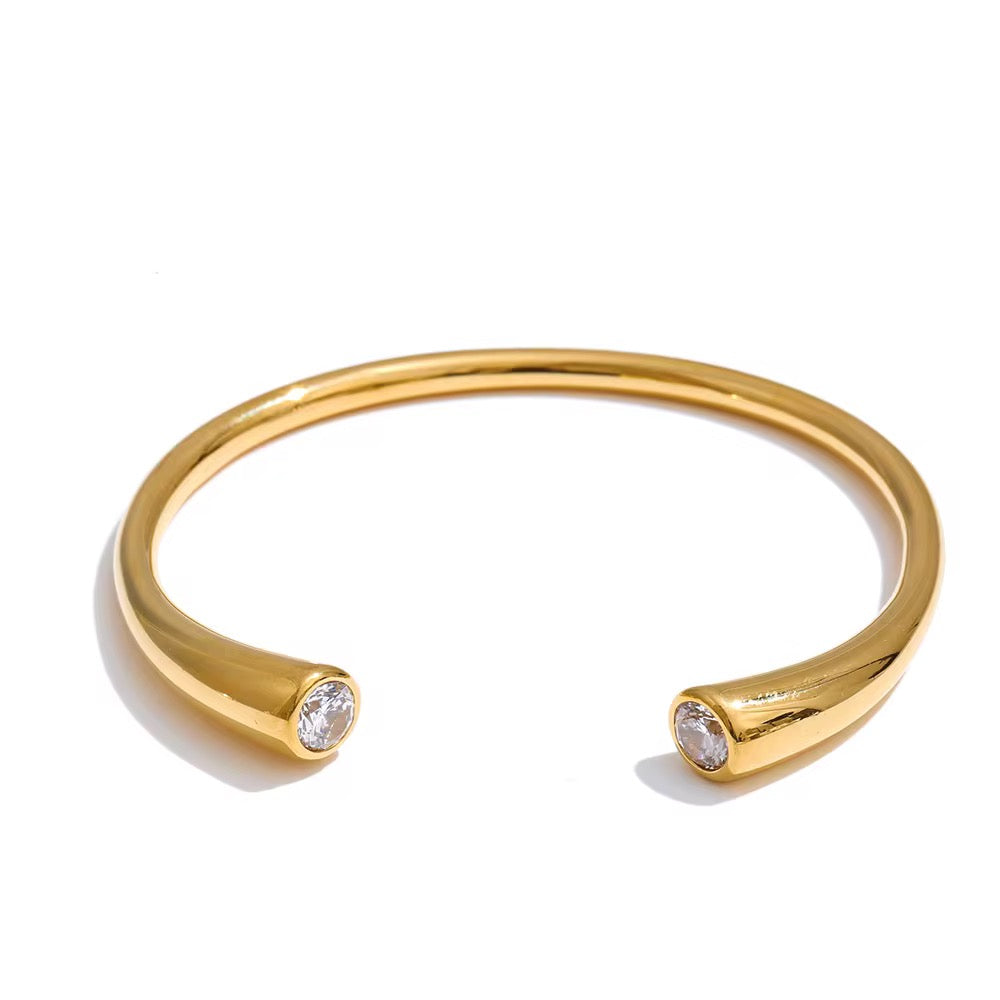 Luna Bezel Trio Jewelry Set - Stainless Steel