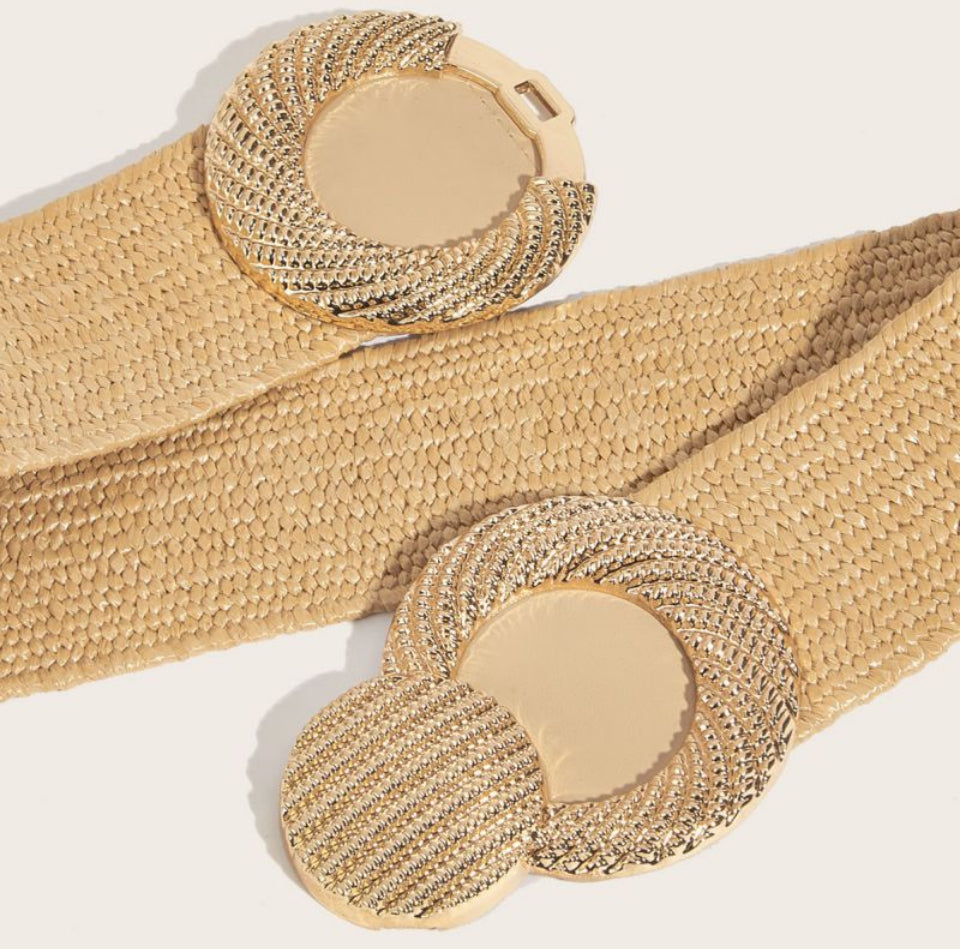 Golden Horizon Woven Stretch Belt