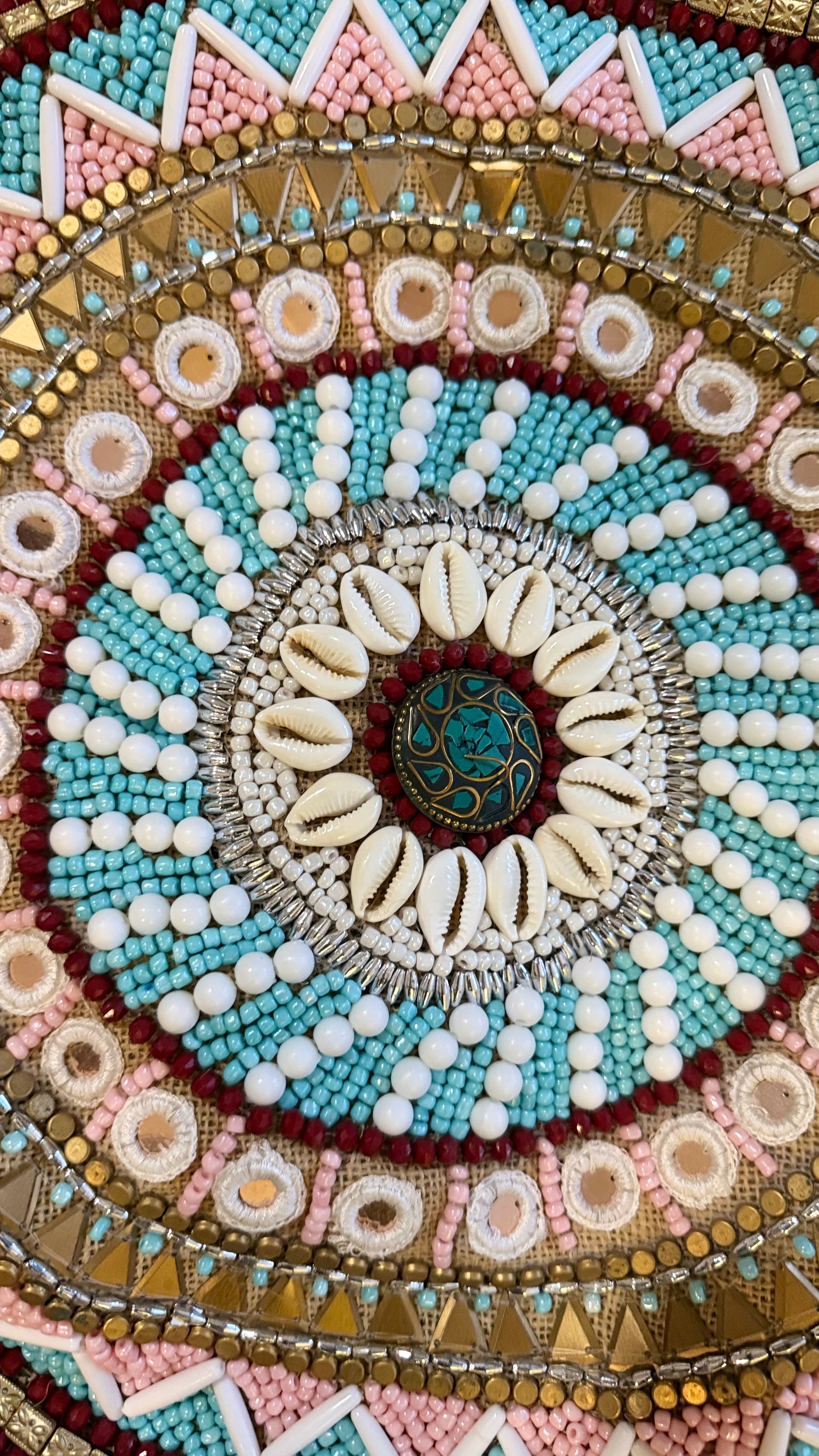 Celestial Sands Embellished Jute Tote