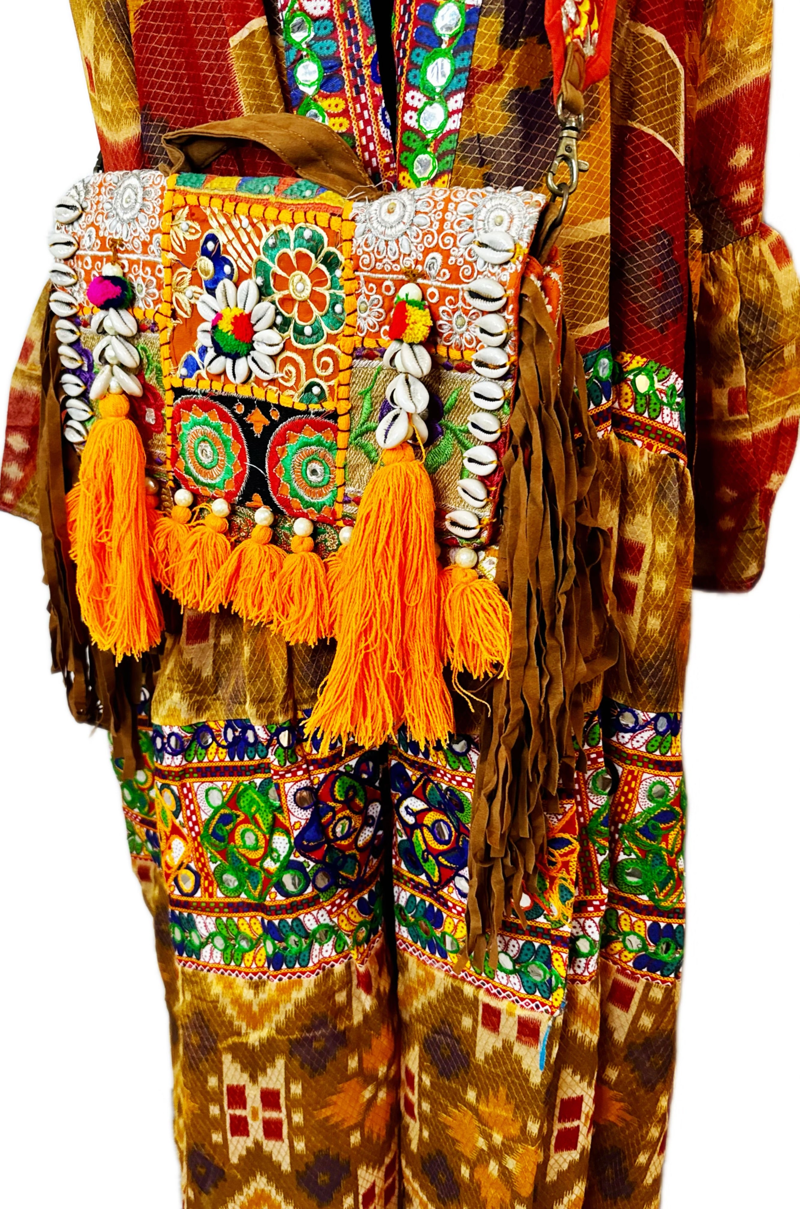 Festival Fire Kaftan & Satchel Clutch Set