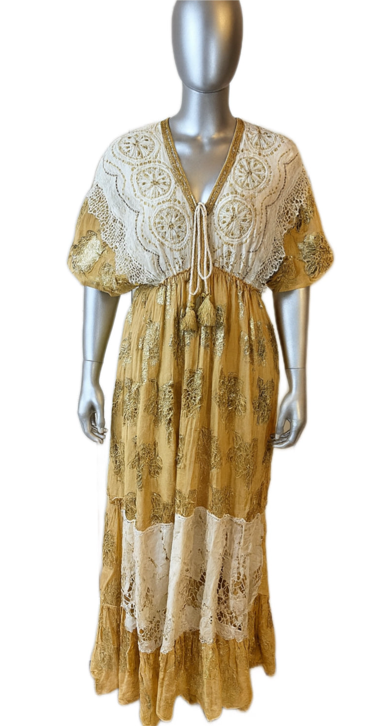 Golden Horizon Crochet Maxi