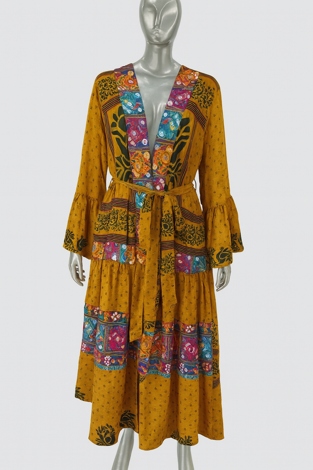 Amber Mosaic Kaftan & Clutch Set