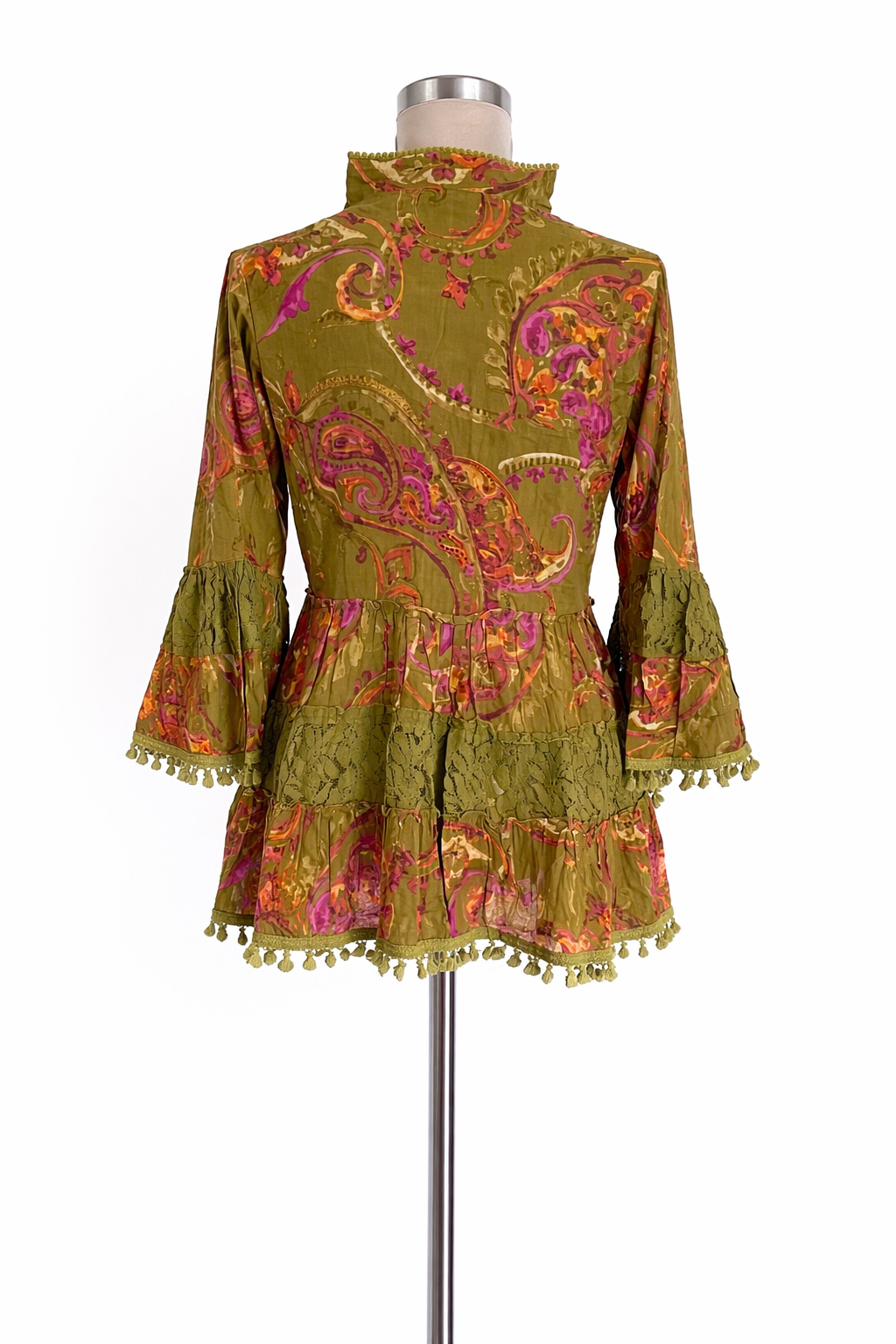 Verdant Muse Embroidered Boho Blouse